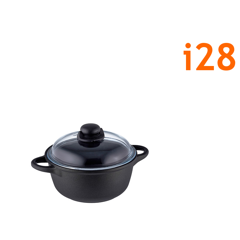 Cocotte 28 cm Induction + Couvercle en Pyrex