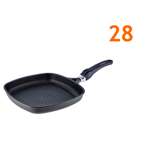 Grill Viande 28x28 cm Manche Amovible