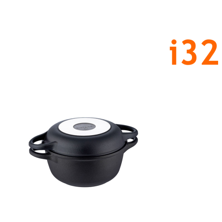 Cocotte 32 cm Induction + Couvercle Plat couvercle