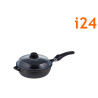 Sauteuse 24 cm Induction Manche Amovible + Couvercle en Pyrex