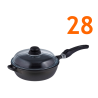 Sauteuse 28 cm Manche Amovible + Couvercle Pyrex